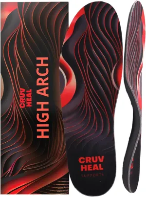 (2025) Premium High Arch Insoles for Ultimate Support - Plantar Fasciitis - Comfort for Foot Pain Relief - Anti-Fatigue - Orthotic Shoe Sole Inserts Men Women Standing All Day (Burgundy, L)