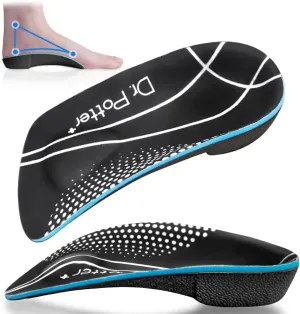 3/4 Plantar Fasciitis Insoles, High Arch Support Inserts for Flat Feet, Over-Pronation and Foot Pain, Metatarsal Support Insoles for Metatarsalgia (X-Large(Men's 11.5-14, Women's 12.5-15))