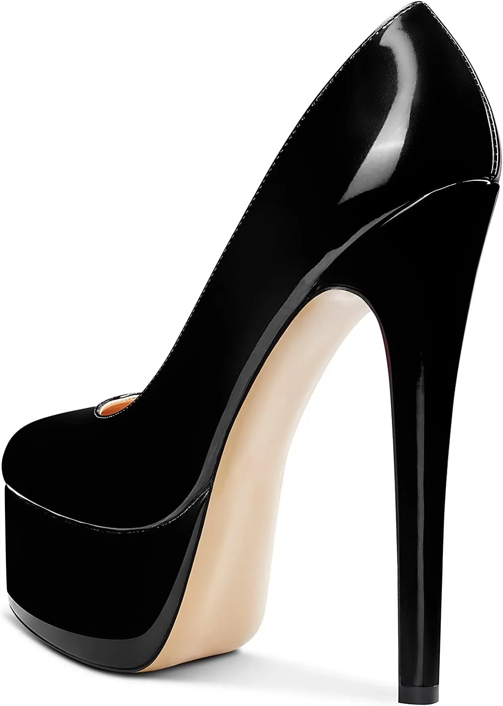 Aachcol Women Platform Pumps Stiletto High Heel Close Round Toe Slip-on Dress Shoes Classic 6 Inch
