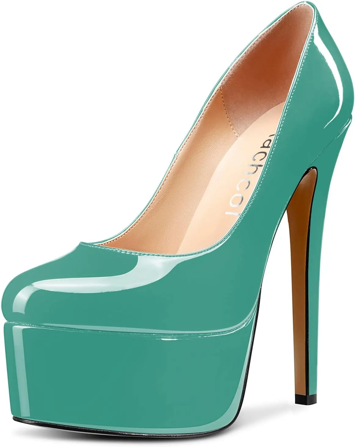Aachcol Women Platform Pumps Stiletto High Heel Close Round Toe Slip-on Dress Shoes Classic 6 Inch