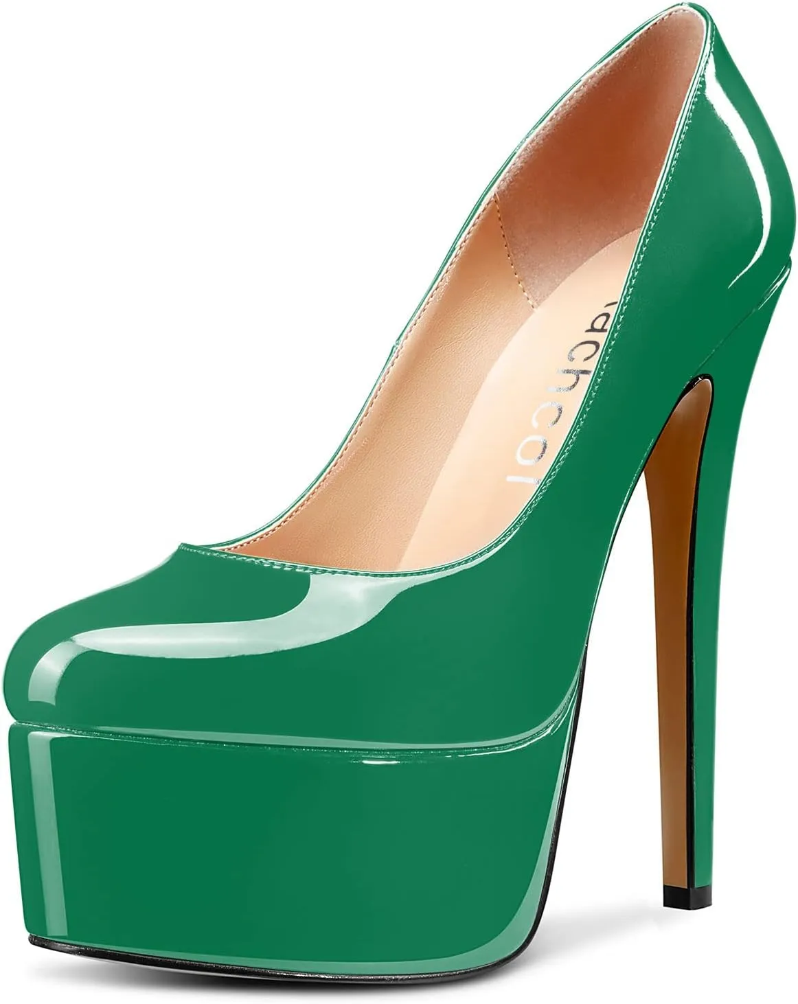 Aachcol Women Platform Pumps Stiletto High Heel Close Round Toe Slip-on Dress Shoes Classic 6 Inch