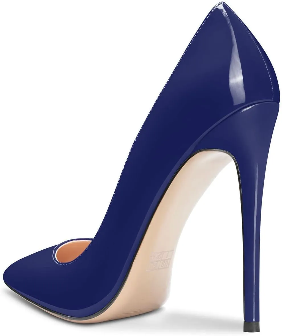 Aachcol Women Stiletto High Heel Close Pointed Toe Pumps Slip-on Wedding Party Sexy Cute Shoes