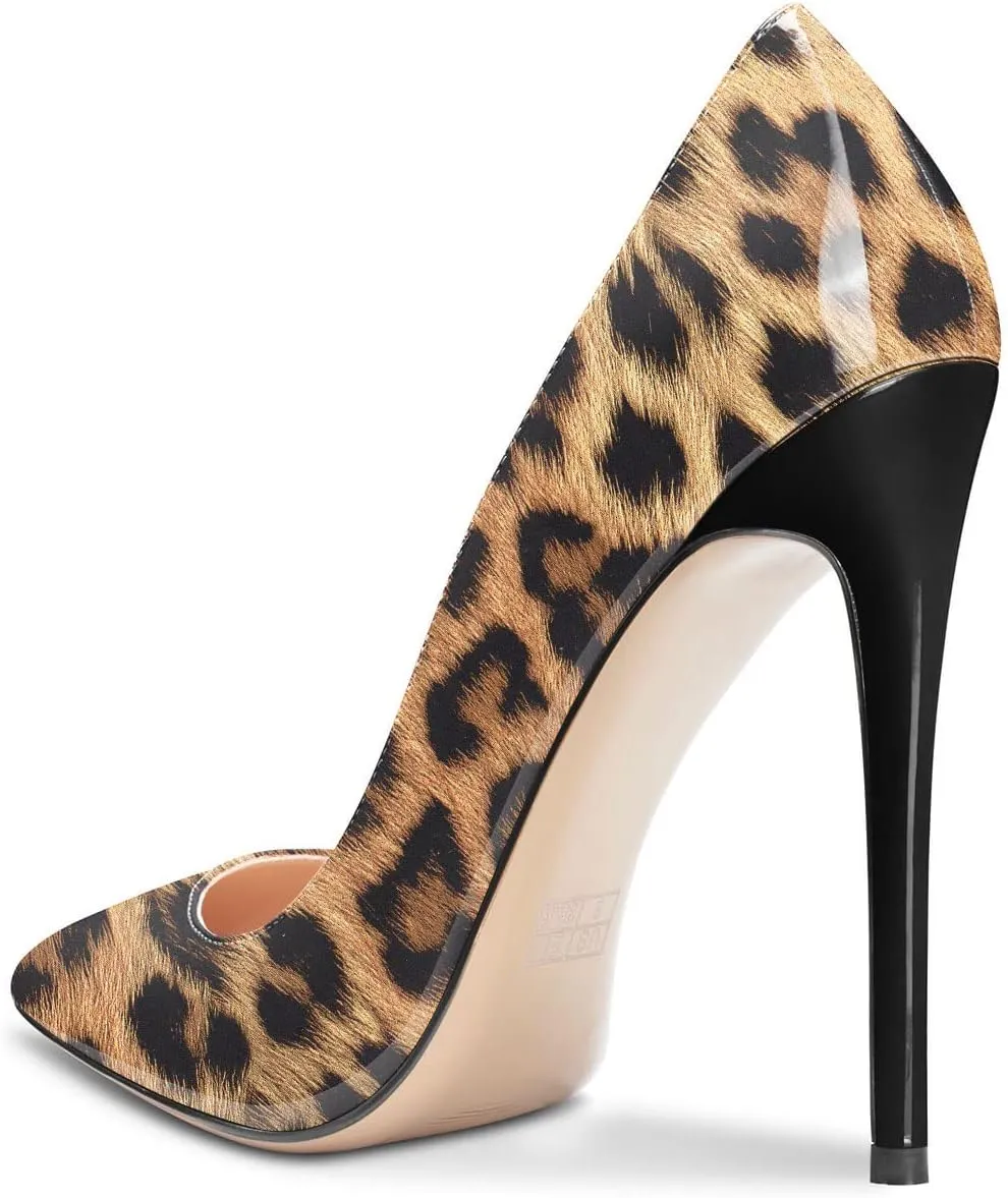 Aachcol Women Stiletto High Heel Close Pointed Toe Pumps Slip-on Wedding Party Sexy Cute Shoes
