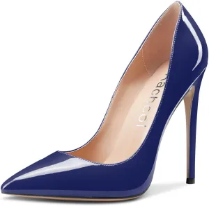 Aachcol Women Stiletto High Heel Close Pointed Toe Pumps Slip-on Wedding Party Sexy Cute Shoes