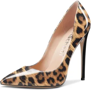 Aachcol Women Stiletto High Heel Close Pointed Toe Pumps Slip-on Wedding Party Sexy Cute Shoes