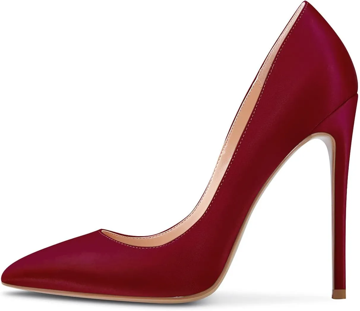 Aachcol Women Stiletto High Heel Pumps Slip-on Pointed Toe Dress Shoes Wedding Office Party Classic 5 Inch