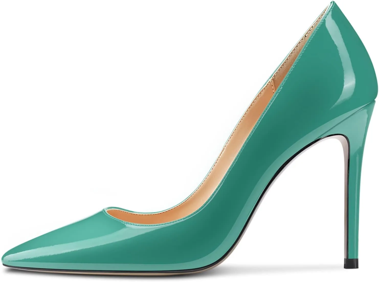 Aachcol Women Stiletto Pumps Close Pointed Toe High Heel Slip-on Dress Shoes Office Classic 4 Inches