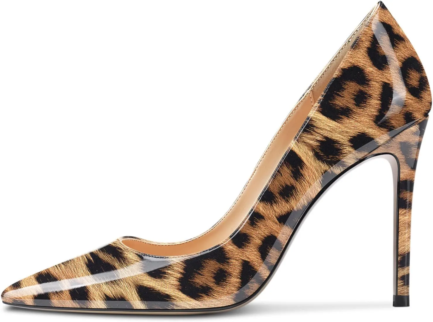 Aachcol Women Stiletto Pumps Close Pointed Toe High Heel Slip-on Dress Shoes Office Classic 4 Inches
