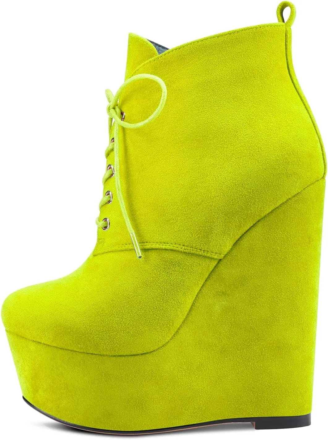 Aachcol Women Wedge Ankle Boots Close Round Toe Platform Chunky Block Heel Cute Classic 6 Inch