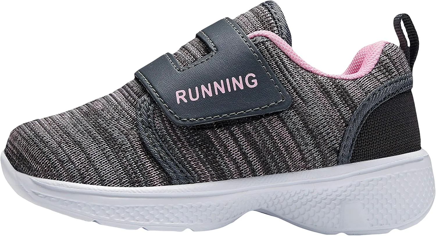 adituo Toddler/Little Kid Boys Girls Lightweight Breathable Sneakers Strap Athletic Runing Walking Sports Shoes