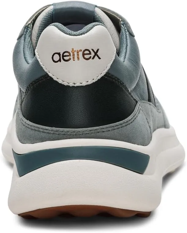 Aetrex Women's Emily Orthopedic Plantar Fasciitis Relief Arch Support Inserts Shoes - Adjustable Lace-Up Leather Sneakers for Women