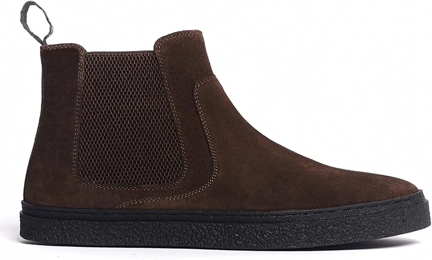 Anthony Veer Hills Classic Chelsea Leather Sneakers for Men | Made with Premium Calfskin Suede | Durable Rubber Outsole & Cushioned Leather Footbed | Slip-Resistant
