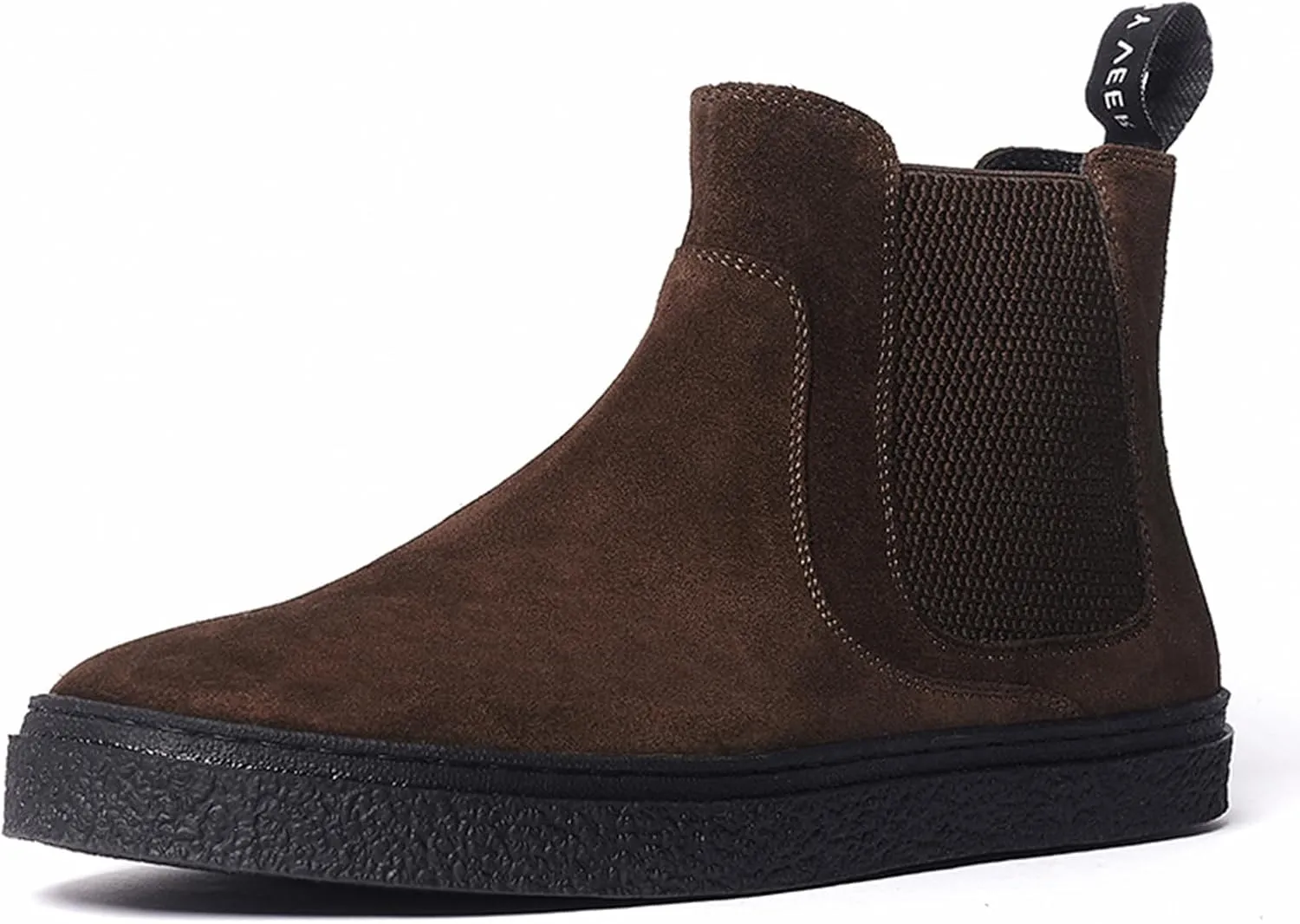 Anthony Veer Hills Classic Chelsea Leather Sneakers for Men | Made with Premium Calfskin Suede | Durable Rubber Outsole & Cushioned Leather Footbed | Slip-Resistant