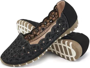 Aomigoct Shoes for Women Ballet Flats: Closed Toe Dress Flats Comfortbale Slip On Pointed Shoes Women Casual Ballets
