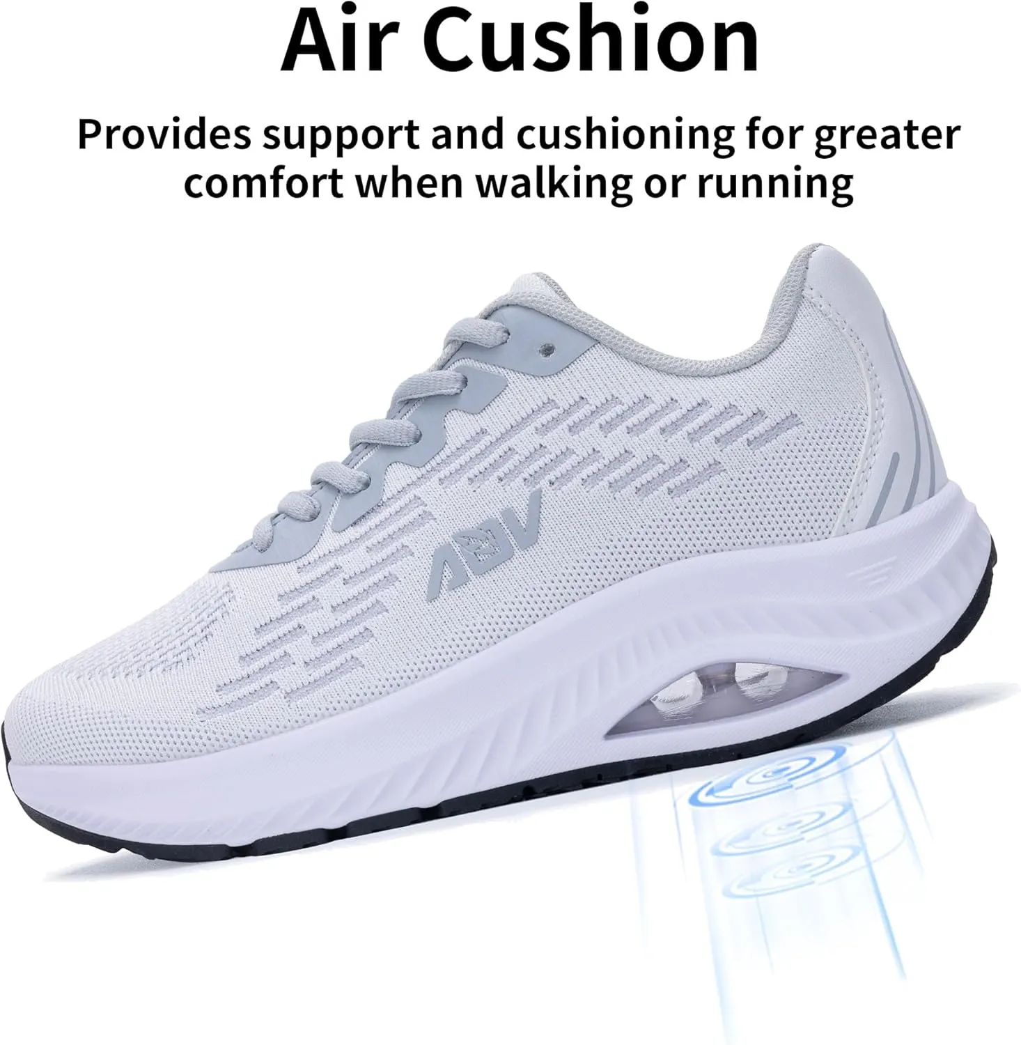 AOV Wide Toe Box Shoes Women Arch Support Walking Shoes for Plantar Fasciitis Orthotic Air Tennis Sneakers