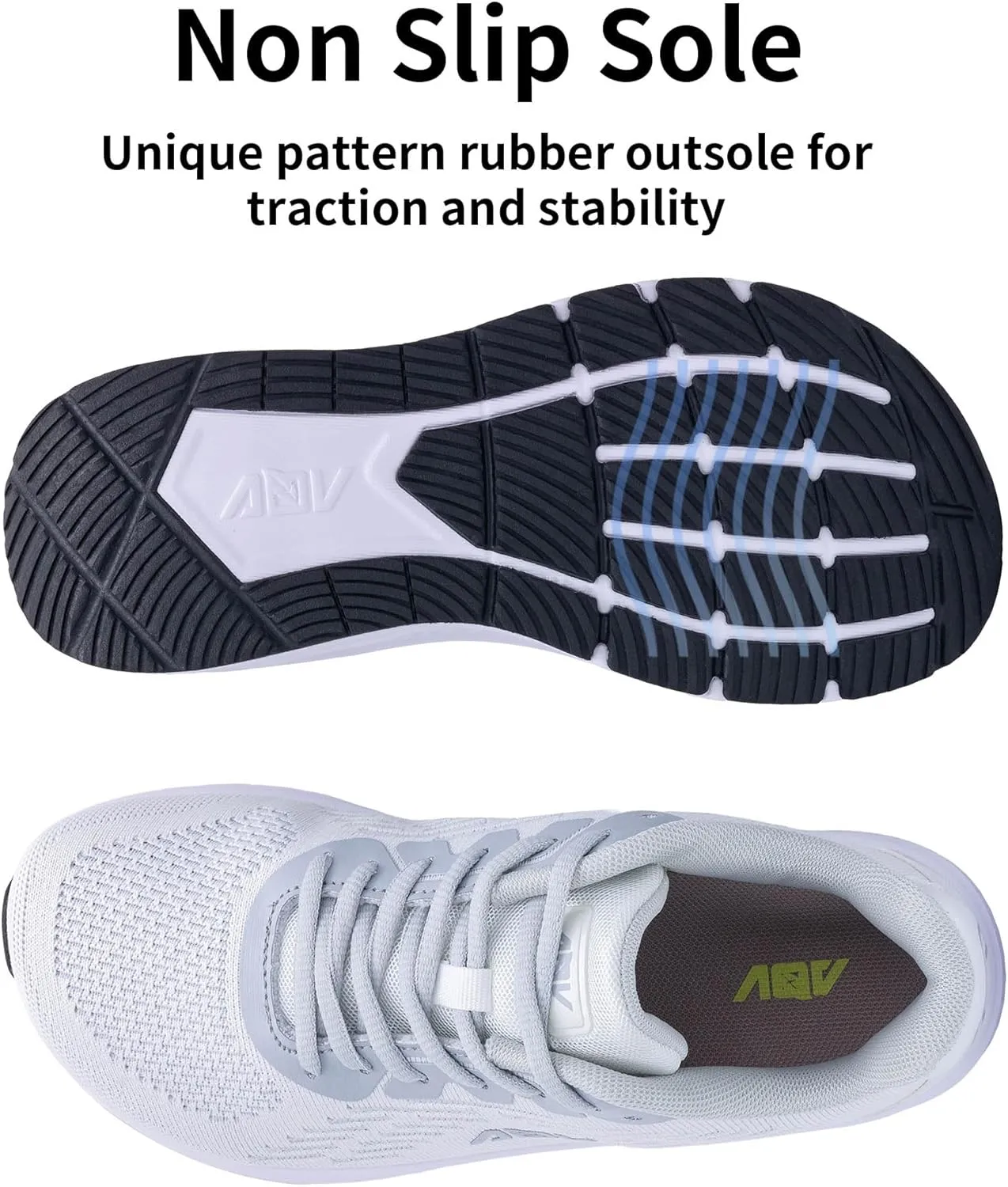 AOV Wide Toe Box Shoes Women Arch Support Walking Shoes for Plantar Fasciitis Orthotic Air Tennis Sneakers