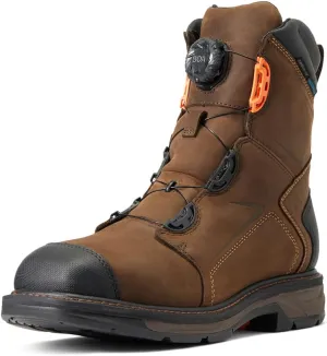 ARIAT Men's Workhog Xt 8" Boa Waterproof Carbon Toe Work Boot