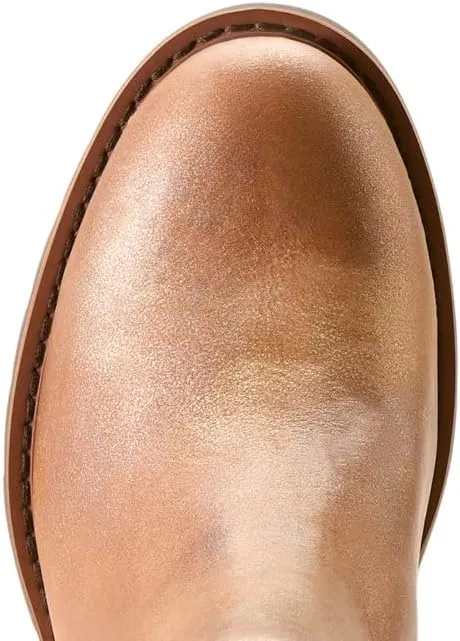 ARIAT Womens Wexford Metallic Round Toe Pull On Casual Boots Ankle Low Heel 1-2" - Brown