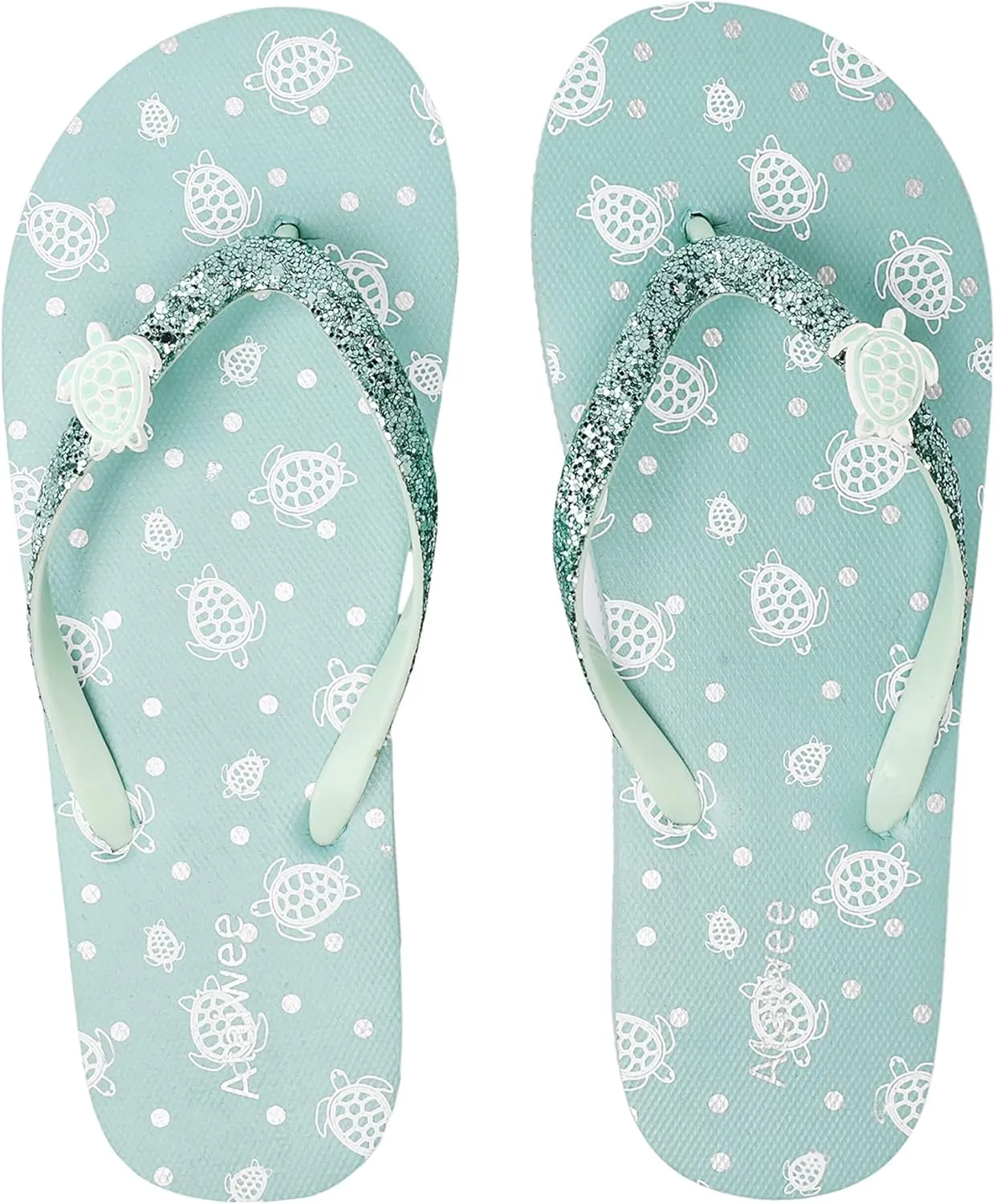 Ataiwee Girl's Flip Flops, Kid's Slip On Thong Sandals with Fruit Printed.