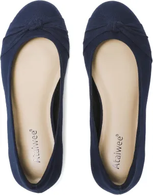 Ataiwee Women's Wide Width Flats Shoes - Ladies Cute and Comfortable Dress Ballet Shoes.