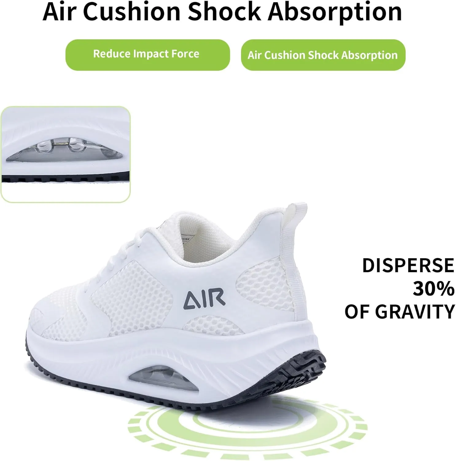 Autper Womens Air Walking Shoes Arch Support Orthotic Plantar Fasciitis Tennis Sneakers Comfortable Non Slip Shoes for Women Size 6-11