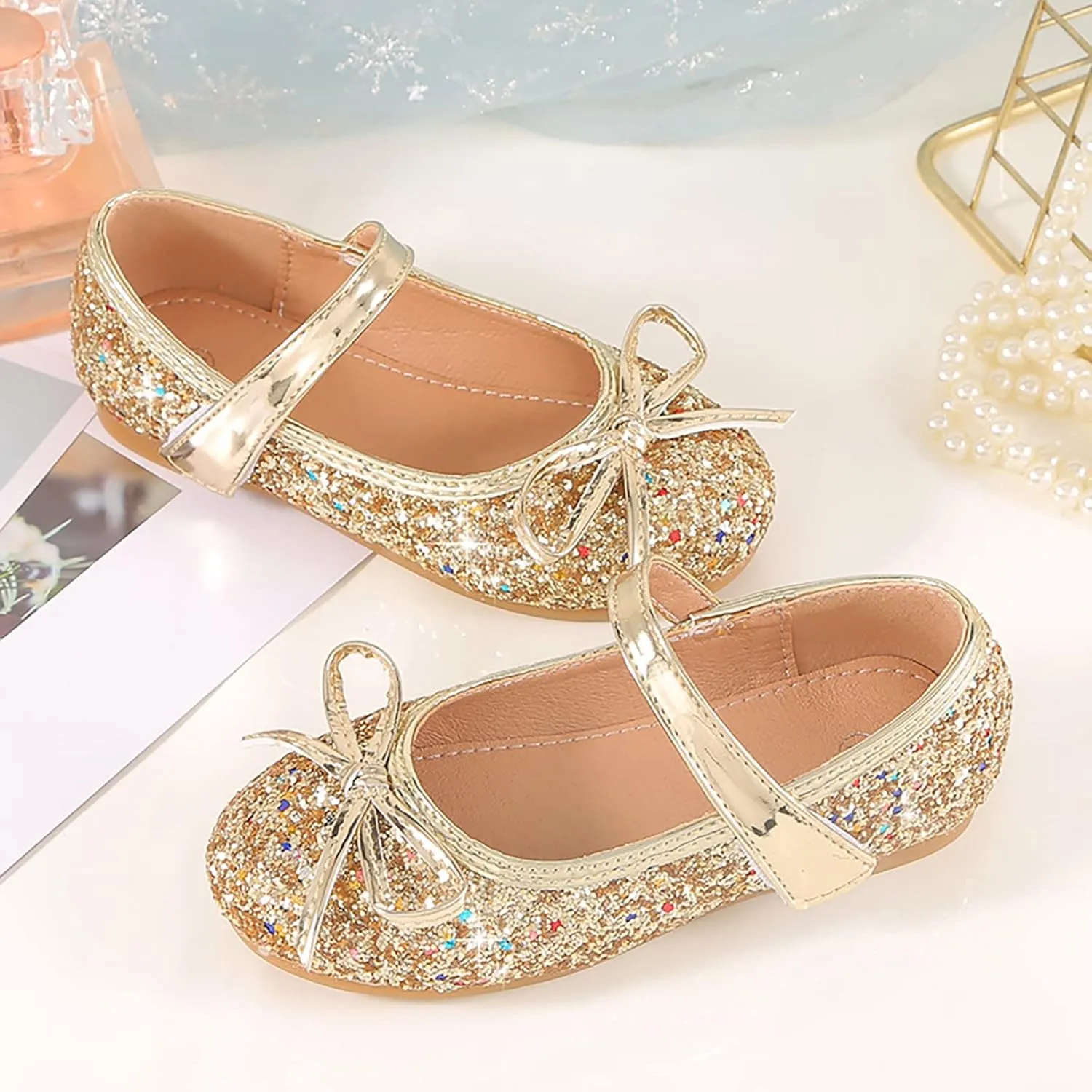 Baby Shoes Infant Baby Soft Sole Walking Shoes Bow Ballet Flats for Girl Wedding Birthday Party Oxford Shoes Loafers