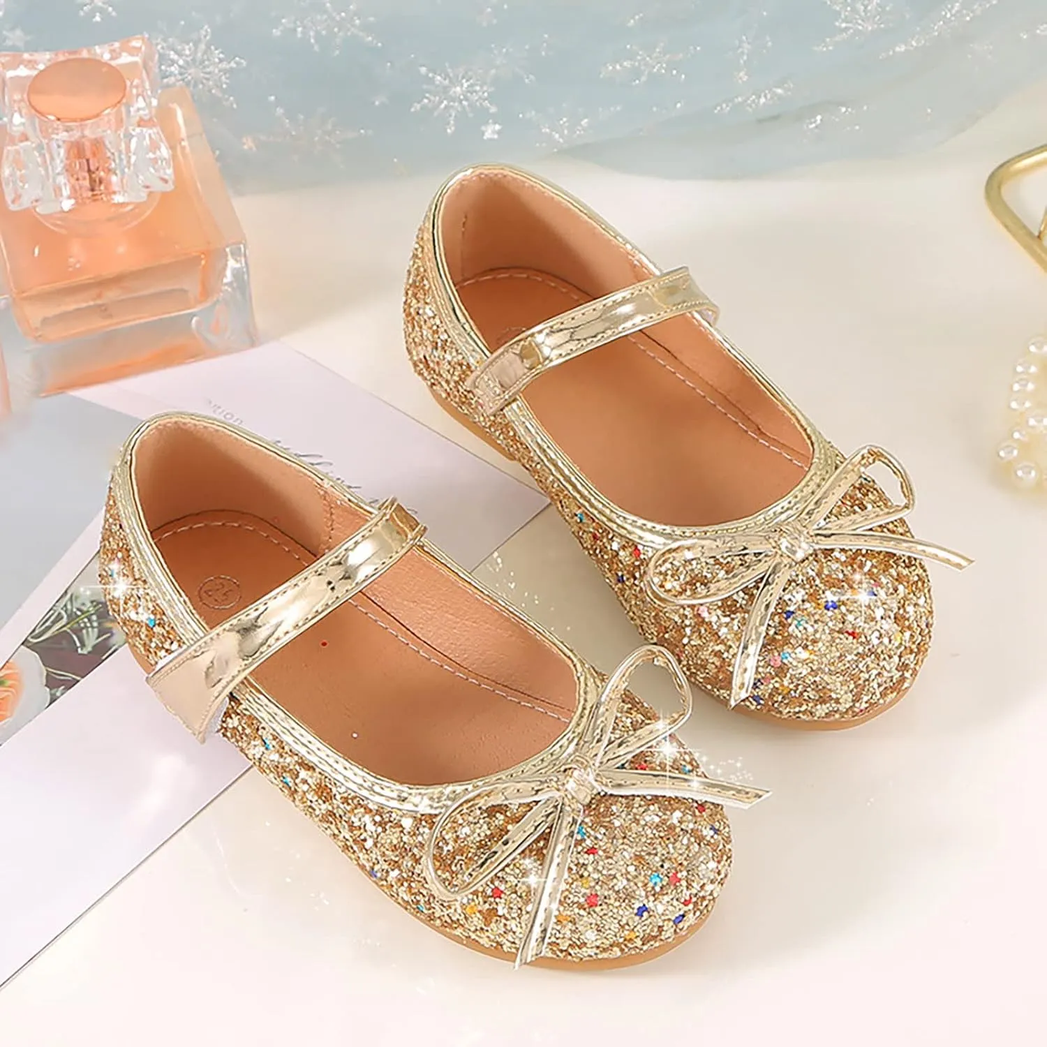 Baby Shoes Infant Baby Soft Sole Walking Shoes Bow Ballet Flats for Girl Wedding Birthday Party Oxford Shoes Loafers