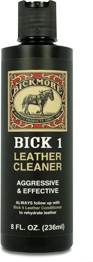 Bick 1 Leather Cleaner 8 oz - Clean Dirt, Oil, Sweat, Salt, and Water Stains from All Colored, White, and Black Leather