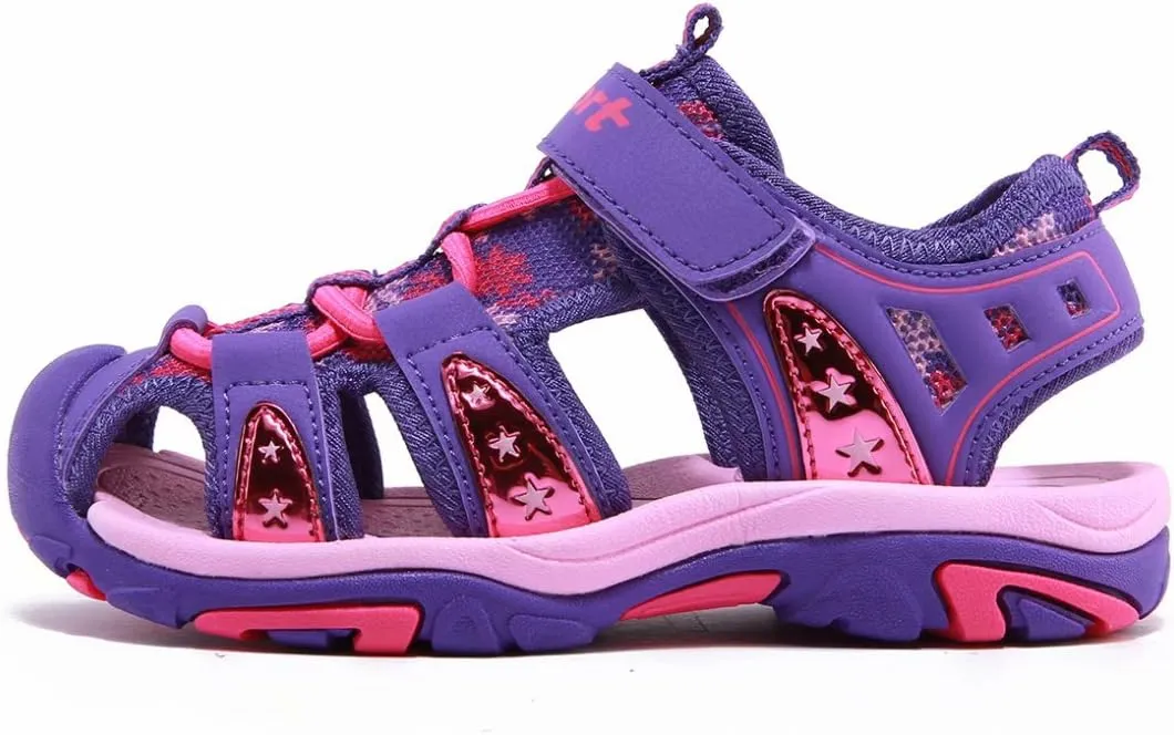 BODATU Boys' and Girls' Summer Outdoor Beach Sports Closed-Toe Sandals