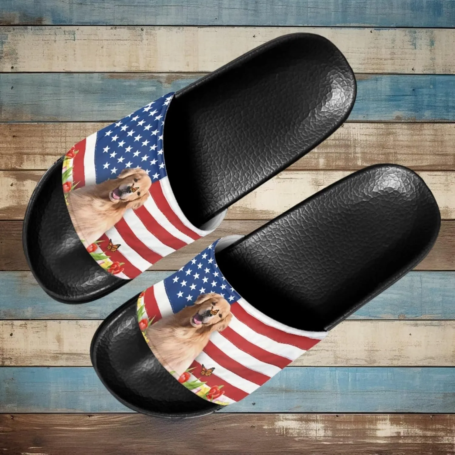 Casual Non-slip Slide Sandals for Women Men Open Toe House Sole Slipper Flat Lightweight Slipper for Bathroom Beach