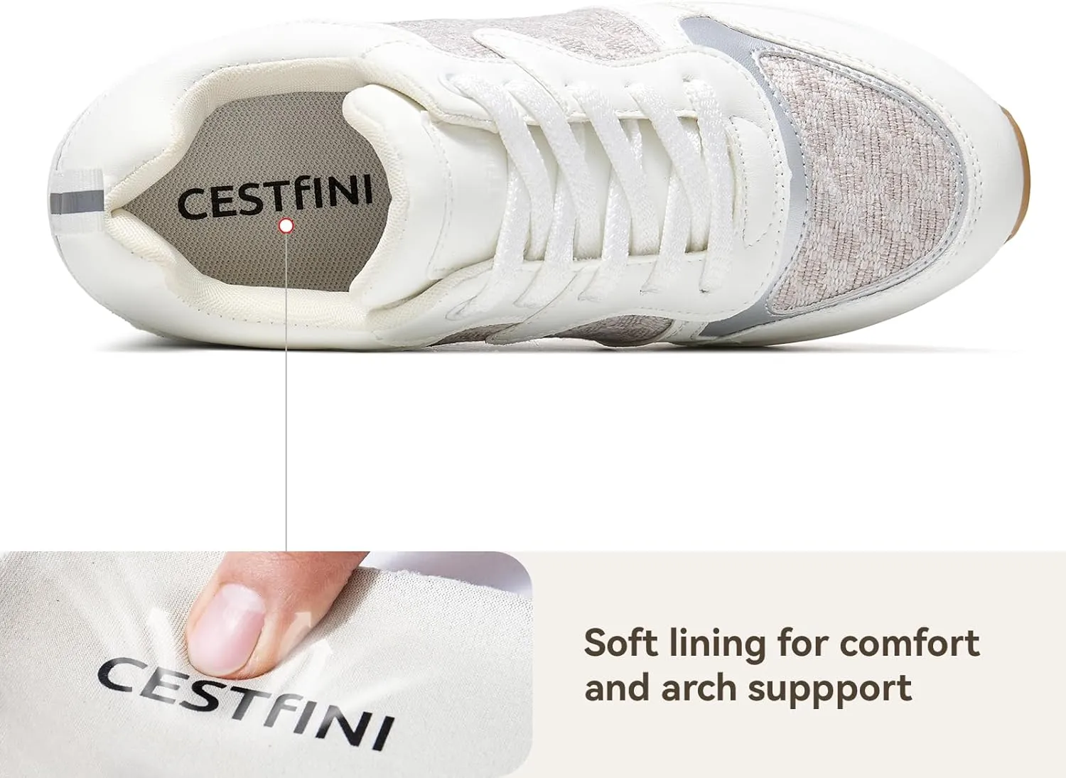 Cestfini Fashion Wedge Heeled Sneakers for Women