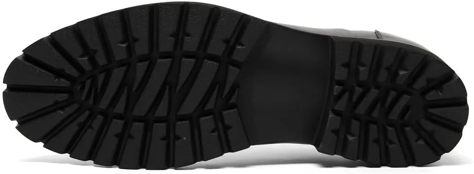 CHAMARIPA Elevator Shoes for Men- Black Leather Height Increase Dress Formal Shoes That Make You Taller 3.15 Inches.
