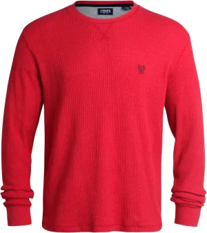 Chaps Men's Long Sleeve Shirt - Casual Thermal Crewneck Shirt - Waffle Knit Shirt for Men (M-XXL)