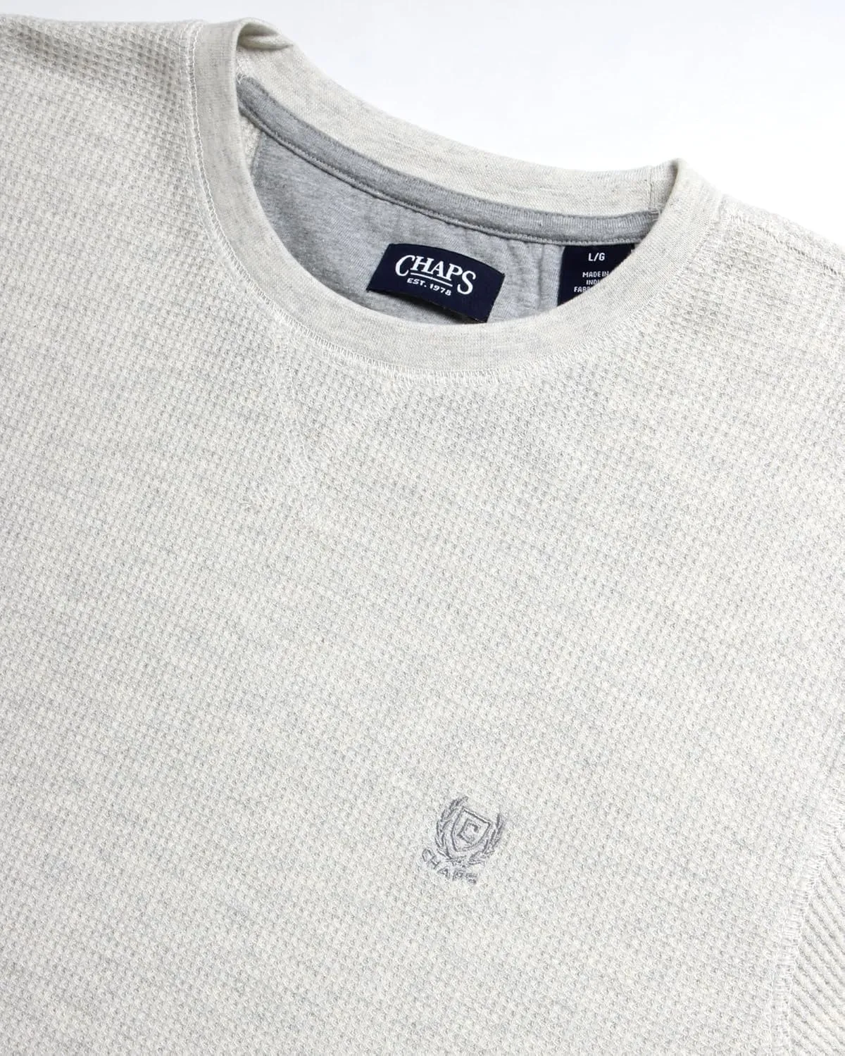 Chaps Men's Long Sleeve Shirt - Casual Thermal Crewneck Shirt - Waffle Knit Shirt for Men (M-XXL)