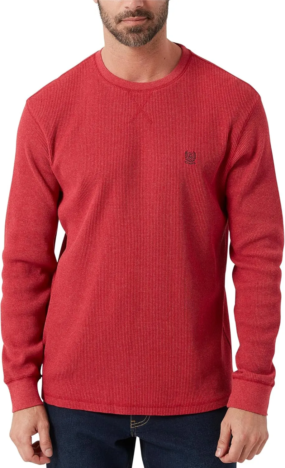 Chaps Men's Long Sleeve Shirt - Casual Thermal Crewneck Shirt - Waffle Knit Shirt for Men (M-XXL)