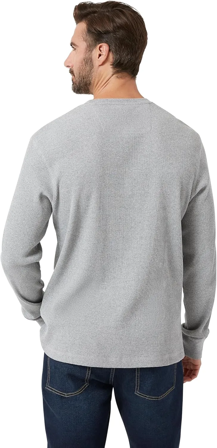 Chaps Men's Long Sleeve Shirt - Casual Thermal Crewneck Shirt - Waffle Knit Shirt for Men (M-XXL)