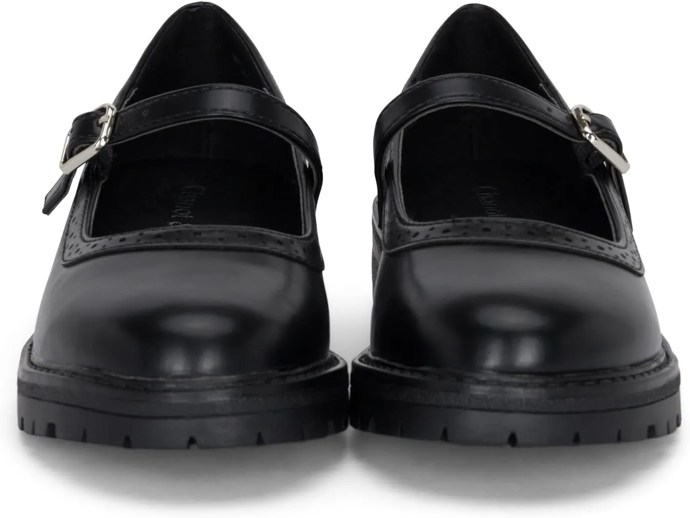 Chariot & Co : Anita-IIS - Girls/Little Kids Mary Jane Adjustable Buckle Closed Toe Lug Sole Heeled Loafers/School or Cosplay Shoes