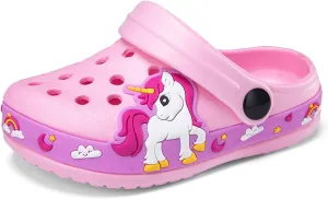 Children Garden Shoes Unisex Little- Kids Cartoon Clogs Slippers Toddler Slip On Lightweight Beach Pool Sandals Yard