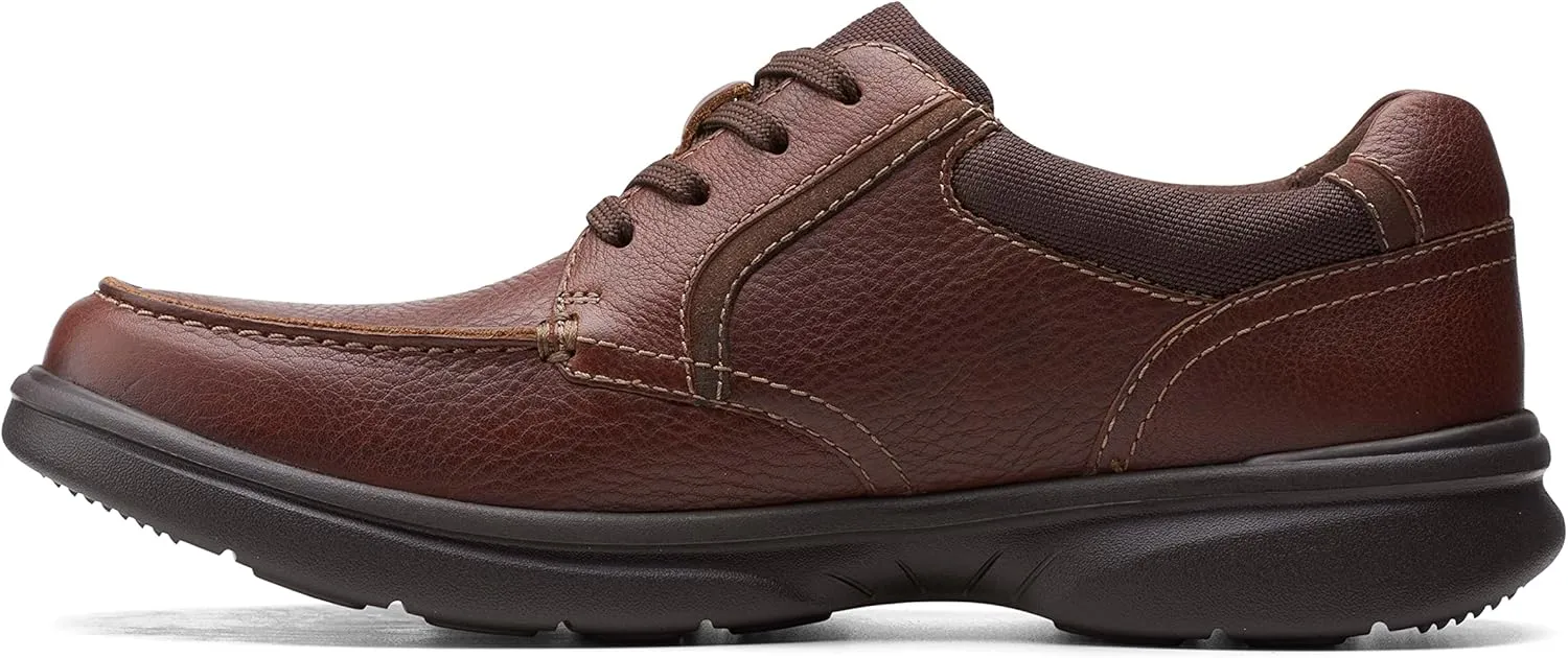 Clarks Mens Bradley Vibe Leather Lifestyle Casual and Fashion Sneakers