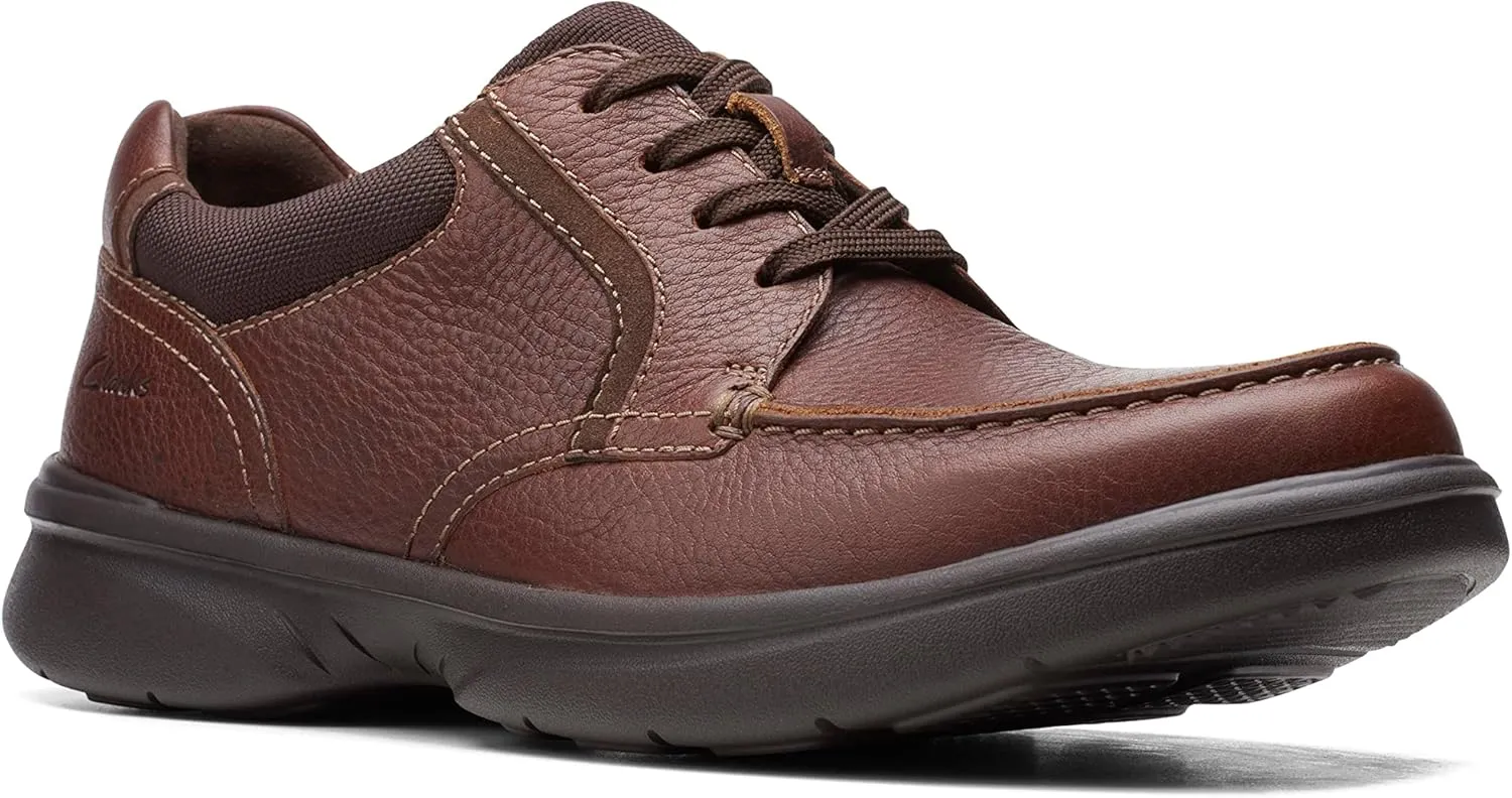 Clarks Mens Bradley Vibe Leather Lifestyle Casual and Fashion Sneakers