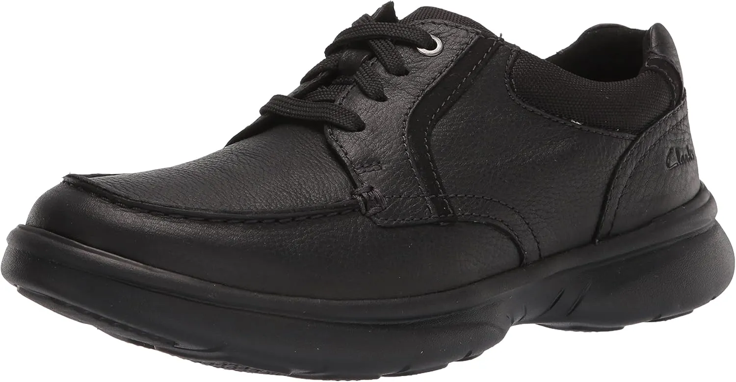 Clarks Mens Bradley Vibe Leather Lifestyle Casual and Fashion Sneakers