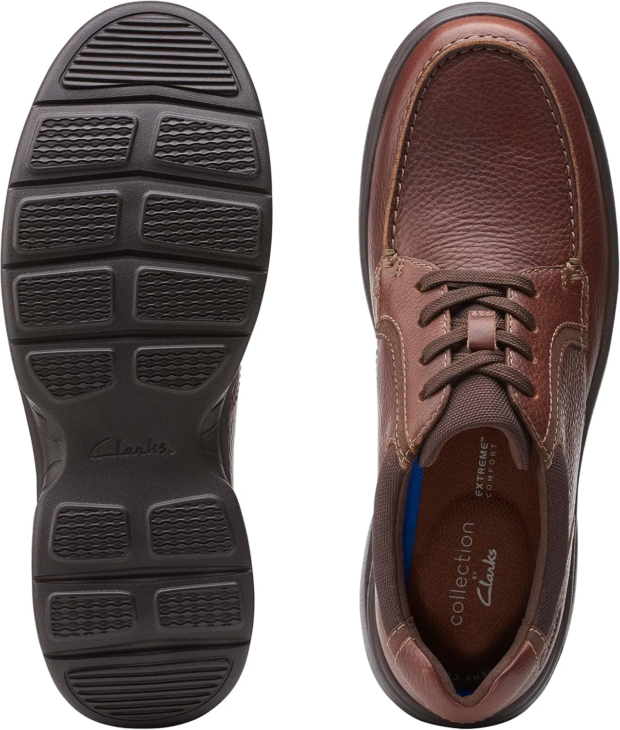 Clarks Mens Bradley Vibe Leather Lifestyle Casual and Fashion Sneakers