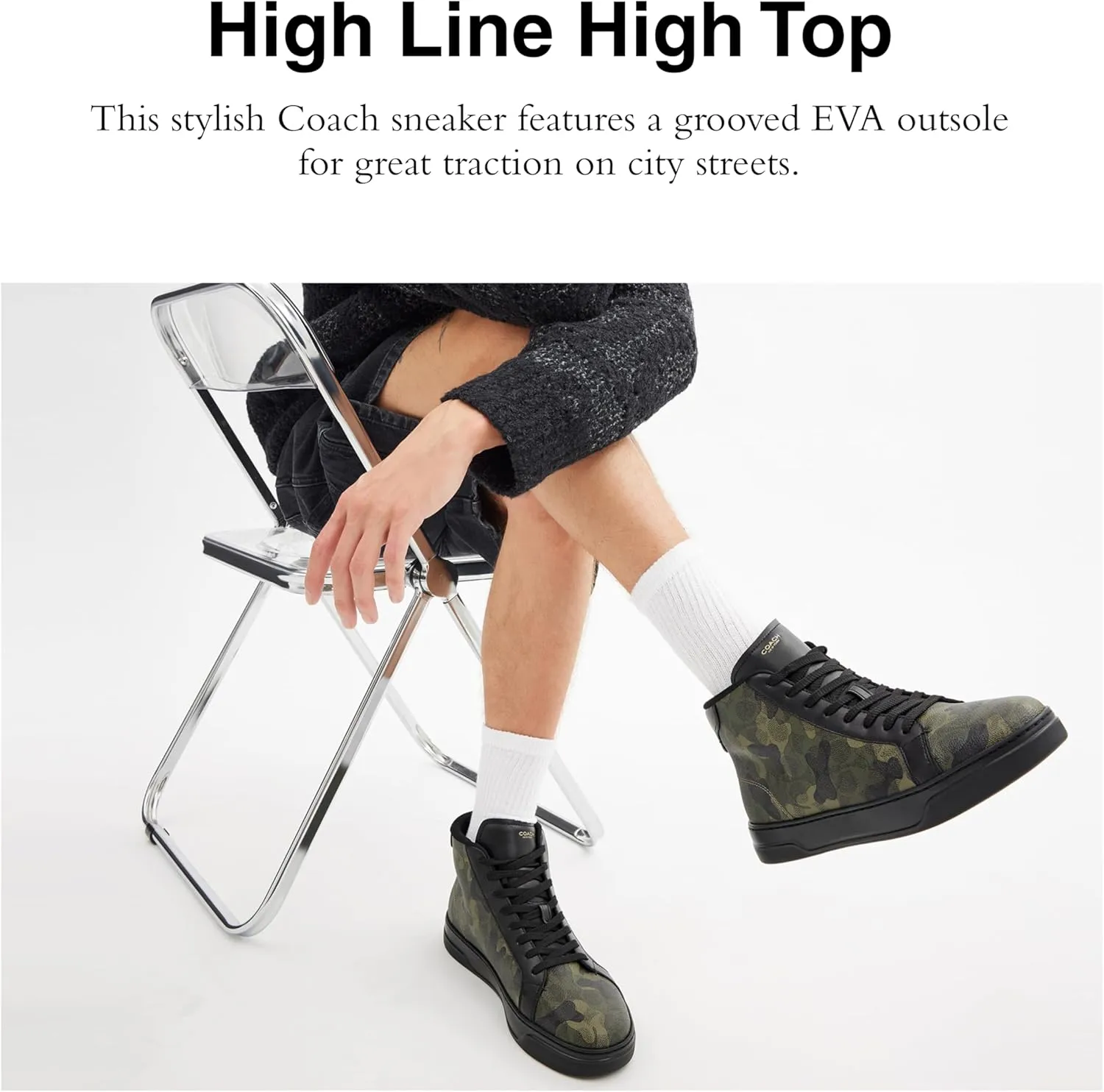 Coach Men's Line High Top Sneaker