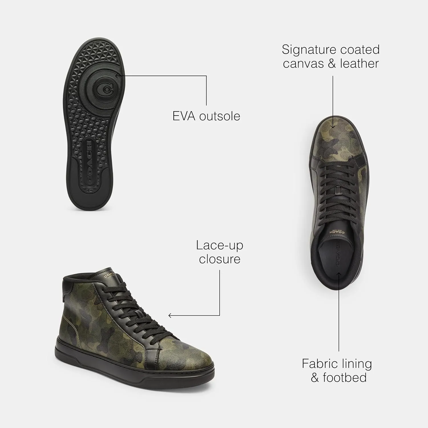 Coach Men's Line High Top Sneaker