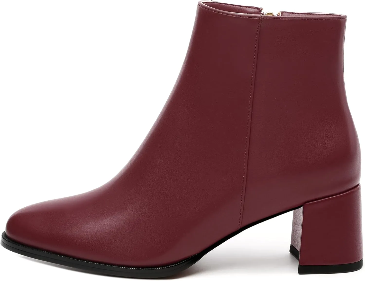 Comfort Ankle Boots for Women Low Chunky Heel Side Zipper Round Toe Short Boots Elegant Classic Fashion Fall Winter Boots 2 Inch