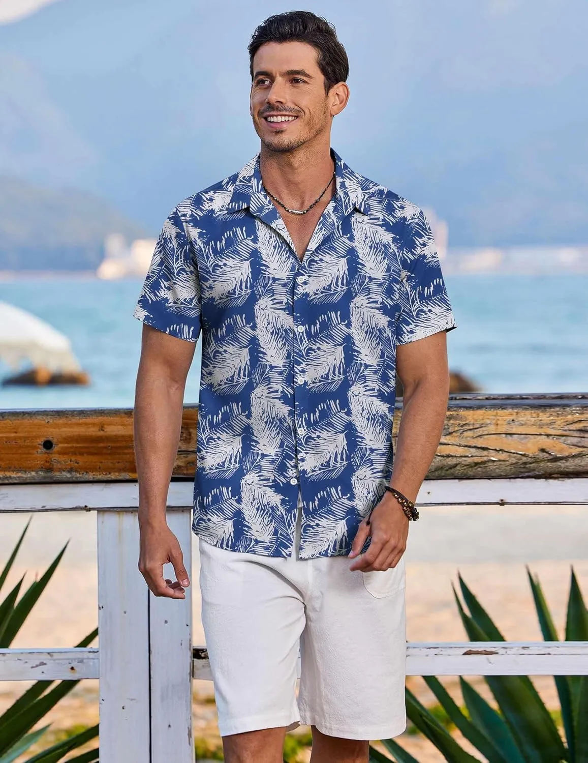 COOFANDY Hawaiian Shirt for Men Short Sleeve Floral Button Down Shirt Tropical Casual Summer Beach Shirts