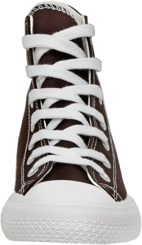 CUSHIONAIRE Women's Vance high top Canvas Sneaker  Memory Foam