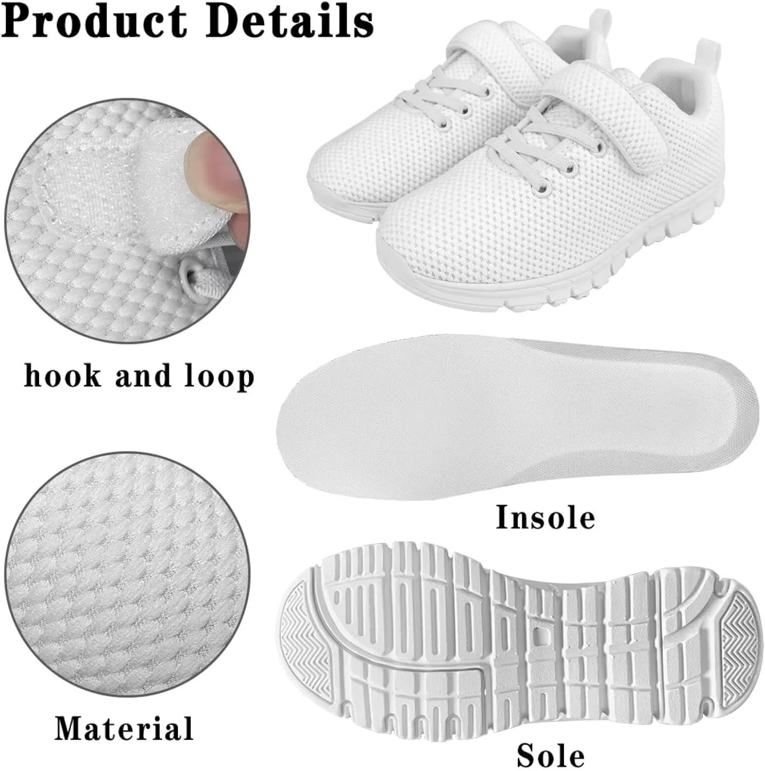 Custom Kids Tennis Shoes Personalized Gift Girls Boys Athletic Shoes