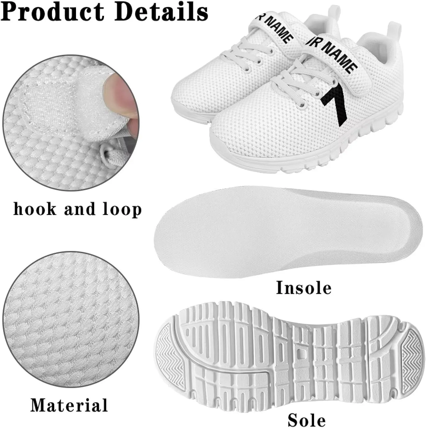 Custom Kids Tennis Shoes Personalized Gift Girls Boys Athletic Shoes
