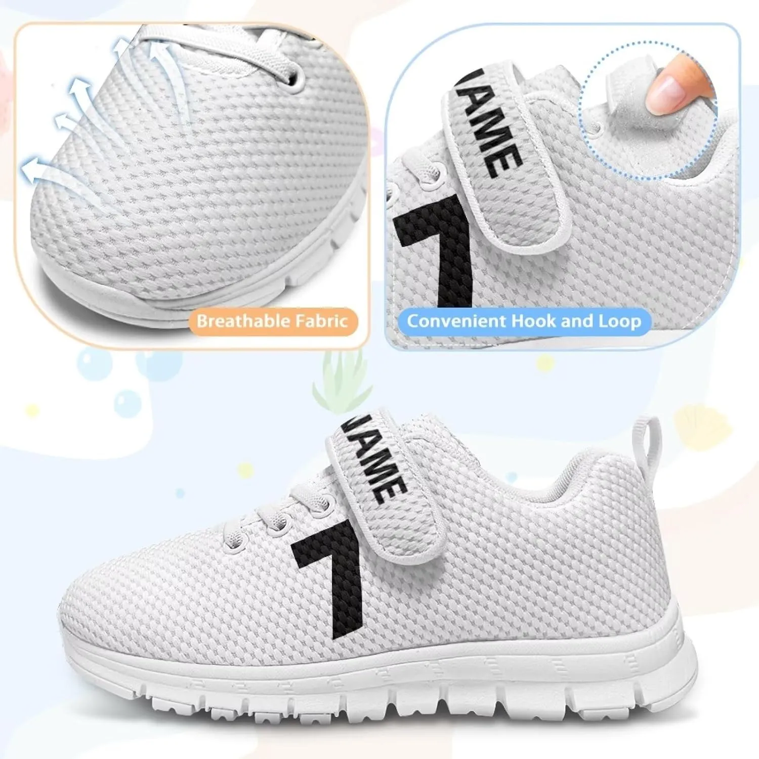 Custom Kids Tennis Shoes Personalized Gift Girls Boys Athletic Shoes